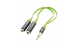 ready2music Audio Splitter Kabel, 16 cm green opt. um 2 Kopfhörer an 1 Soundquelle anzuschließen aa31817_01.jpeg