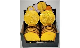 Milch-Schoko-Münzen, Format 100 mm, Mozart / 1 Euro Gold 