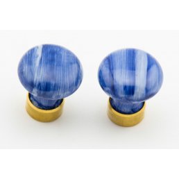 Porzellanknopf Ø 30mm aus Frankreich rund BAMBOU blau Messing poliert 34 - Stilmelange Qualität aus Europa seit 1998 11969.jpg