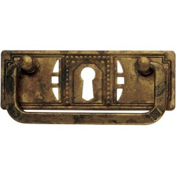 Griff Art déco mit Schlüsselloch Messing Antik 42 x 97 - Stilmelange Qualität aus Europa seit 1998 246231.jpg