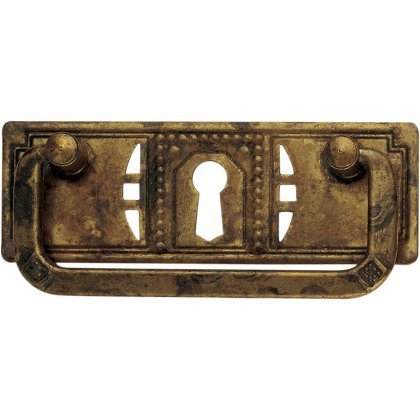 Griff Art déco mit Schlüsselloch Messing Antik 42 x 97 - Stilmelange Qualität aus Europa seit 1998 246231.jpg