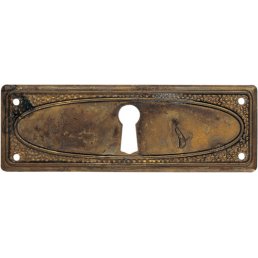 Schlüsselblatt Regency Oval Messing Antik 33 x 97 - Stilmelange Qualität aus Europa seit 1998 1407.jpg