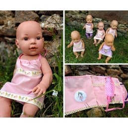 Puppengwand Puppenkleidung Neckholder Kleid 