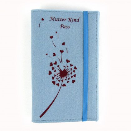 Mutter-Kind-Pass Hülle blau Pusteblume 